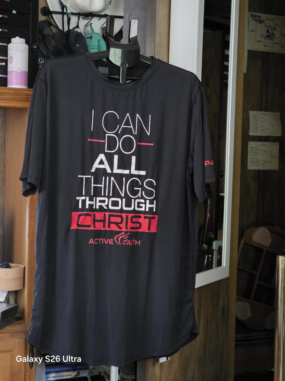 Men’s Black Graphic Tee - “I Can Do All Things Through Christ”